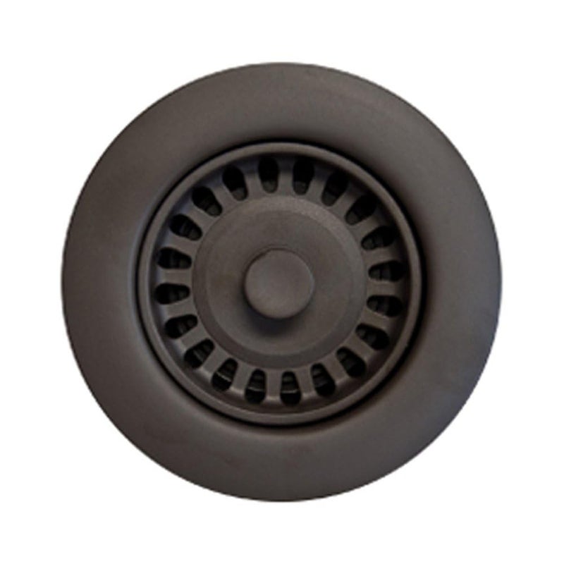Houzer 190-9264 - 3-1/2 Inch Oil Rubbed Bronze Kitchen Sink Basket Strainer, Durable Food Catcher Stopper for Metal Kitchen Sink, Ideal for Filtering Waste and Preventing Clogs